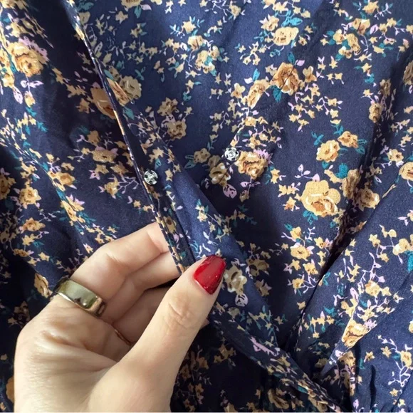 NEW Cipshe Alison Ditsy Floral Peasant Sleeve Mini Dress - Picture 6 of 12